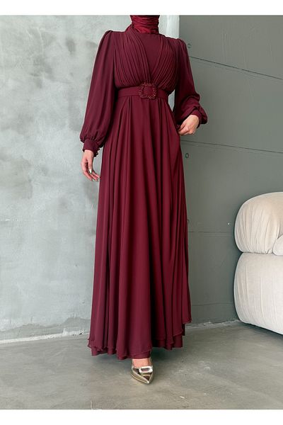 Aranlı tekstil Chiffon Fabric Tettured Dress/Evening Dress