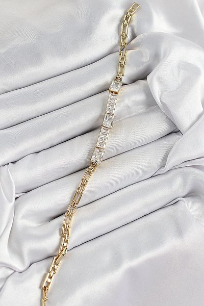 Clariss Xuping Brass Fragmented Waterway Model Gold Color Women's Bracelet