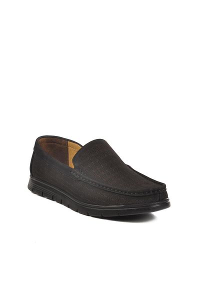 AYAKMOD 007 m Gel Sole Black Nubuck Genuine Leather Men's Casual Shoes