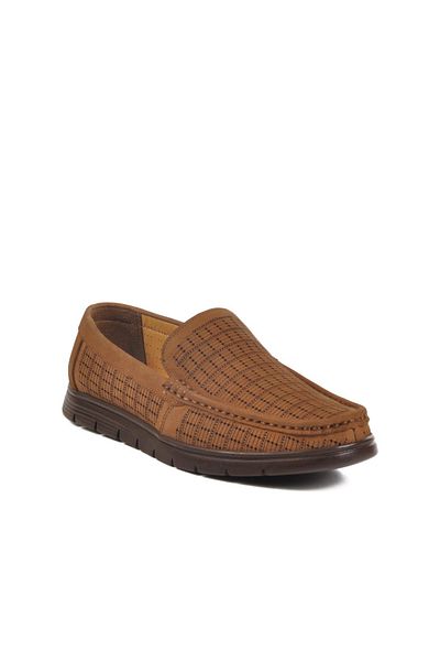 GAMZE 007 Gel Sole Tobacco Genuine Leather Men's Casual Shoes