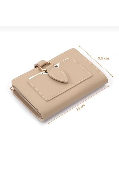 İthal Women's Zippered Mink Color Wallet