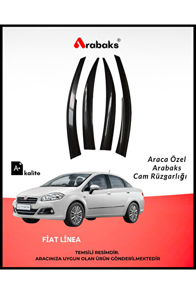 Arabaks Fiat Linea Cam Rüzgarlığı 4’lü Takım (MUGEN TİP, DAYANIKLI MALZEME, K...