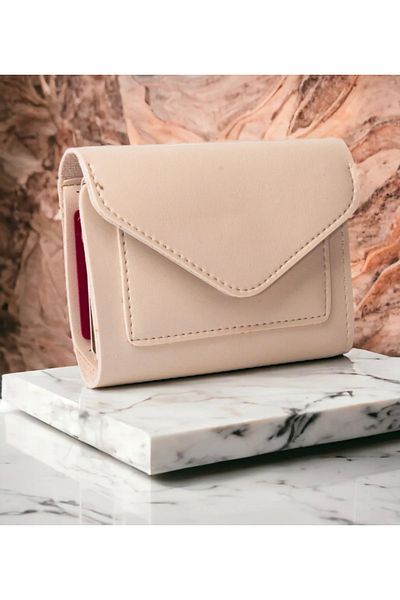 İthal Women's Card Holder Money Cream Color Wallet