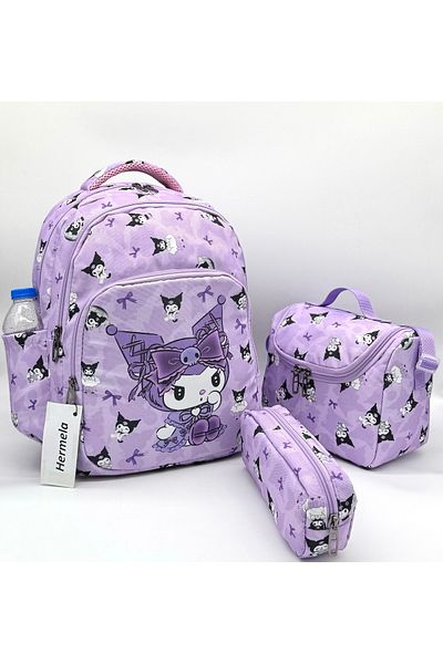 Bevitton First School Bag Character Patterned 3 Piece Set Girl's Primary School Bag