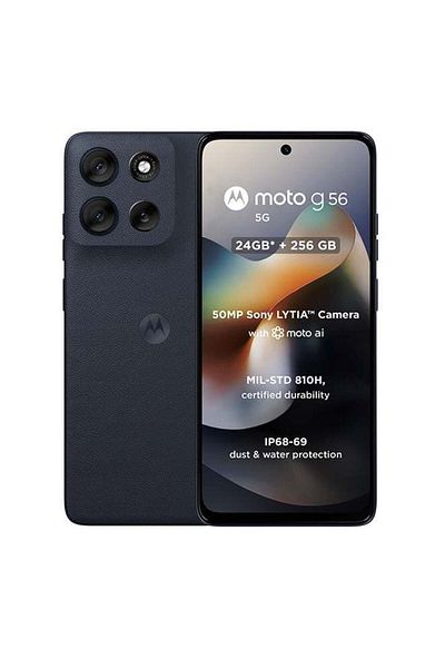 Motorola G56 Dual SIM 5G PANTONE Black Oyster 12GB RAM 256GB - Middle East Version