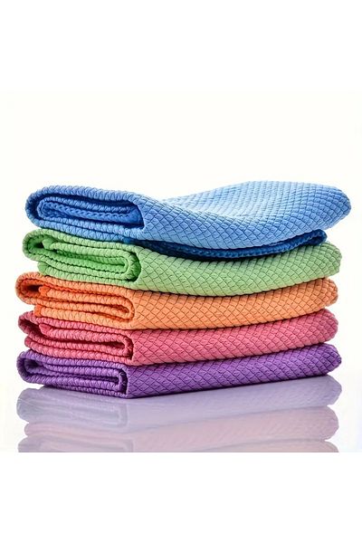 BİANA HOME COLLECTİON Microfiber Auto Glass Cleaning Cloth Diamond Pattern Glass Cloth Does Not Leave Dust Stains 40X40 cm