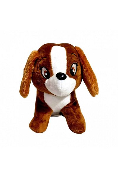 OEM Plush Toy, Dog With Embroidered Details That Barks, 17 Cm, Brown