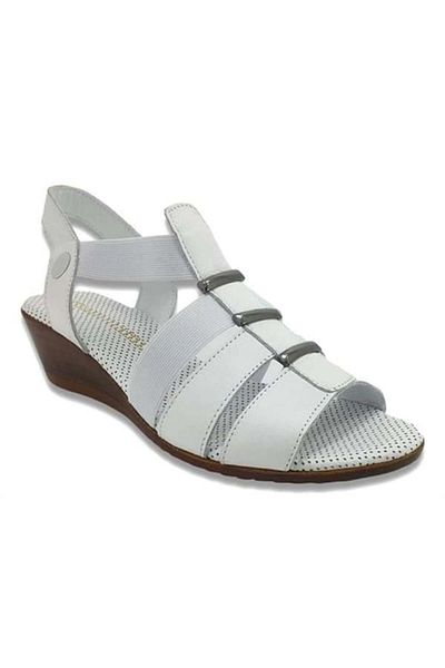 Mammamia 2735 Genuine Leather Daily Women's Sandals-White