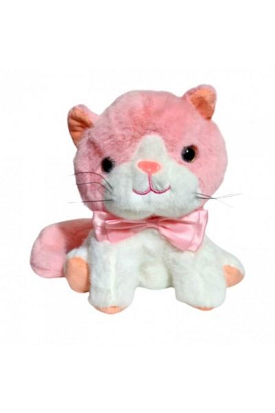 OEM Plush Toy Meowing Cat, 20 cm, Pink