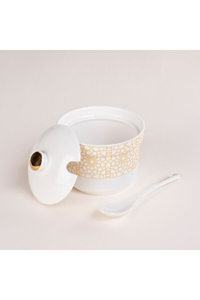 Dallaty Zukhroof white with gold prints Ottoman tea and coffee cups set 28 pcs