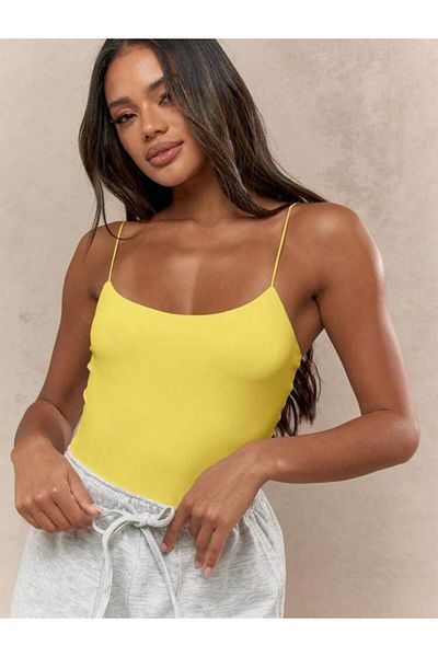 sportiness Women's Rope Strap Knitted Body Blouse