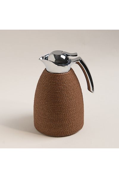 Dallaty vacuum flask dark brown rope 1L