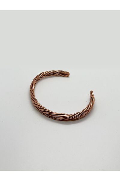 Sevilgülgünfinecrafts Hand Knitted Pure Copper Men's Bracelet