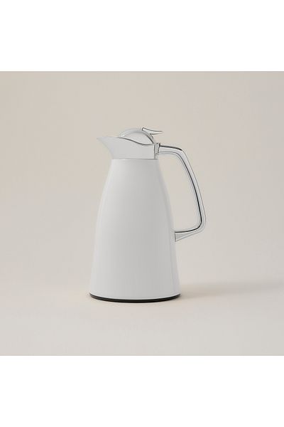 Dallaty vacuum flask chrome and white 1L
