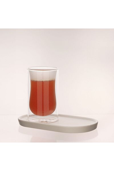 Dallaty Rio porcelain 12pcs double glass tea set