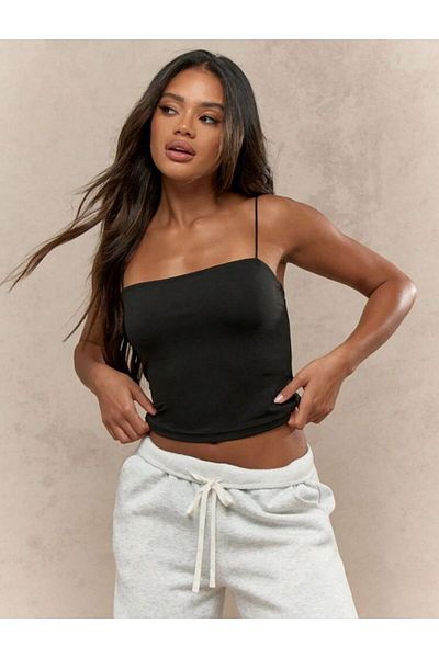 sportiness Women's Rope Strap Knitted Body Blouse