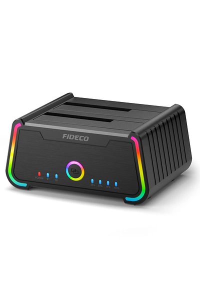 Bllexar Dual Hard Drive Docking Station, FIDECO, USB 3.0, Rack compatible, SATA HDD/SSD 2.5"/3.5"