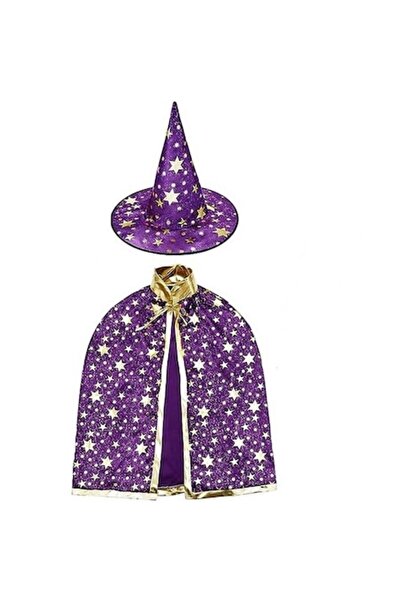 OEM Κοστούμι Halloween, κάπα και καπέλο, 3-7 ετών, μοβ