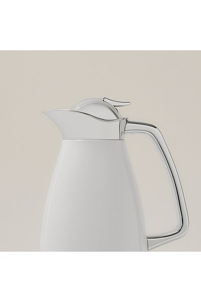 Dallaty vacuum flask chrome and white 1L