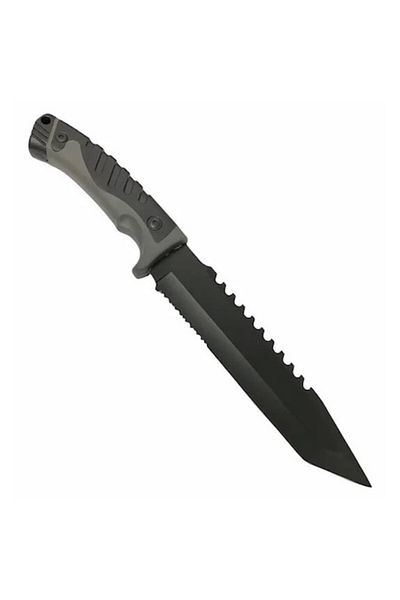 OEM Tactical Military Knife for Camping and Survival, Sheath Included, Steel Blade, 33 cm, Gray