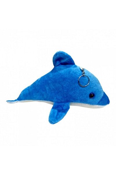OEM Jucărie de pluș, breloc cu delfin, 20 cm, albastru deschis