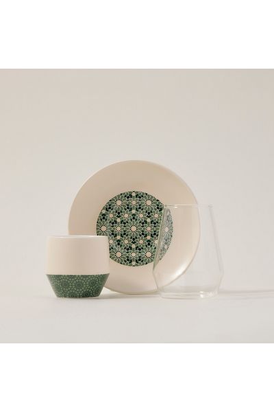 Generic 28 Pcs Arabic T&C Set Serve 6 Person Mosaic Theme