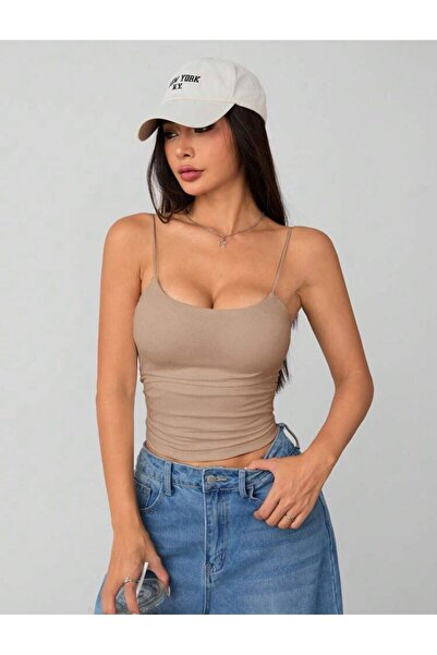 02Lady Fashion Γυναικεία πλεκτή μπλούζα με λουράκι