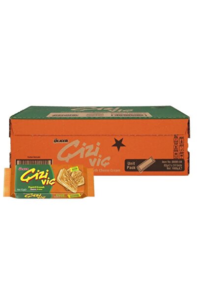 Ülker تشيزي فيش 82 جرام × 24 قطعة – حزمة وجبات خفيفة لذيذة بنكهة الكريكر المحشوة 1968 جرام