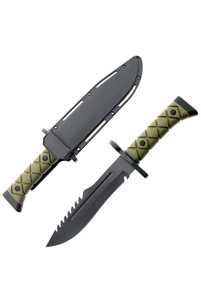 OEM Cutit tip Baioneta, Otel Inoxidabil, 34 cm, Ideal pentru Activitatile din Natura, Pescuit, Camping,