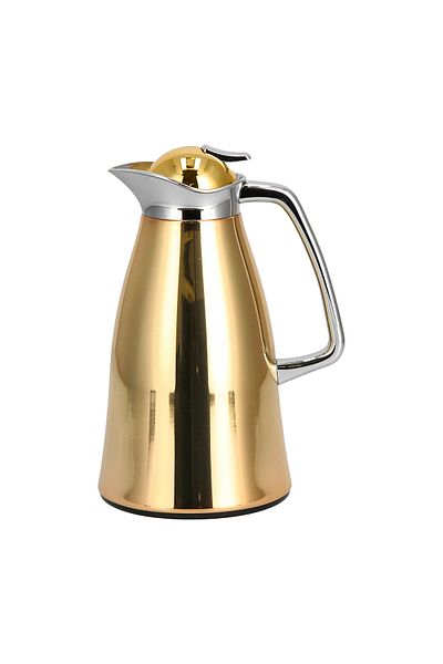 Dallaty vacuum flask beige and gold 1L
