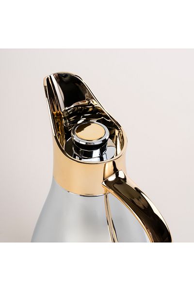Dallaty steel vacuum flask chrome/gold 1L
