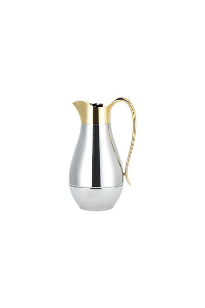 Dallaty steel vacuum flask chrome/gold 1L