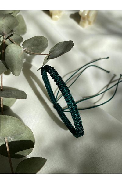 sabiha aksesuar Macrame Weave String Bracelet Surfer Bracelet - Water Resistant, Adjustable Handmade Bracelet