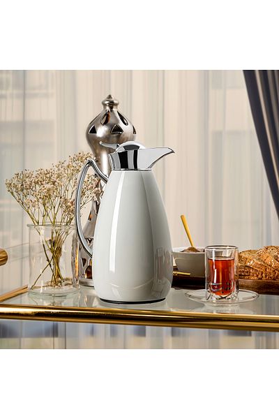 Dallaty steel flask grey and chrome 1L