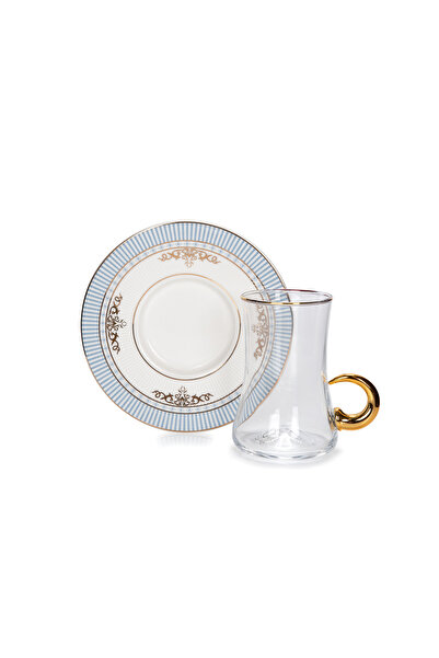 Generic 28Pc Arabic Tea And Coffee set Porcelain Royal Blue