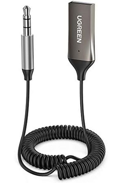 Ugreen USB Car Bluetooth Receiver Wireless Audio Music Adapter Dual Link APTX 3.5mm Aux Jack Pairing