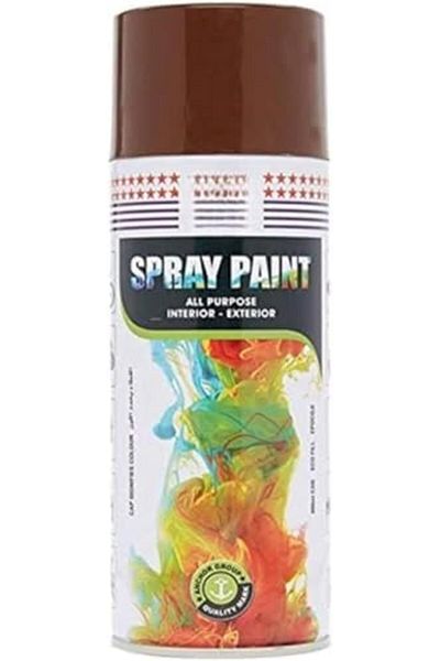 fitto Glossy Finish Spray Paint for Wood and Plastic, Brown Color, 400 ml