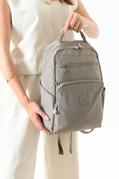 Crazy Waterproof Crinkle Fabric Backpack with 14 Inch Laptop Compartment, Unisex Daily School Business Travel Bag