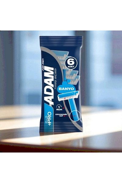 Adam Shaving Razor Bathroom Single Blade 6 Pcs