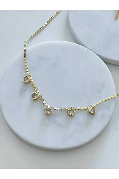 CHARMLUCKY قلادة سلسلة مربعة الشكل على شكل قلب من الفولاذ