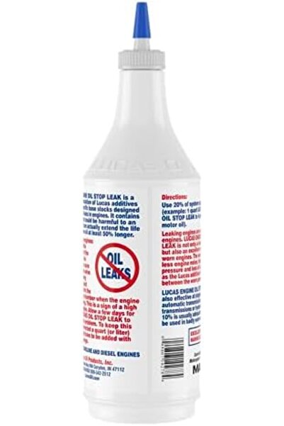 Lucas Oil منتجات LUC10278 مانع تسرب زيت المحرك، سعة 1 كوارت، عبوة واحدة