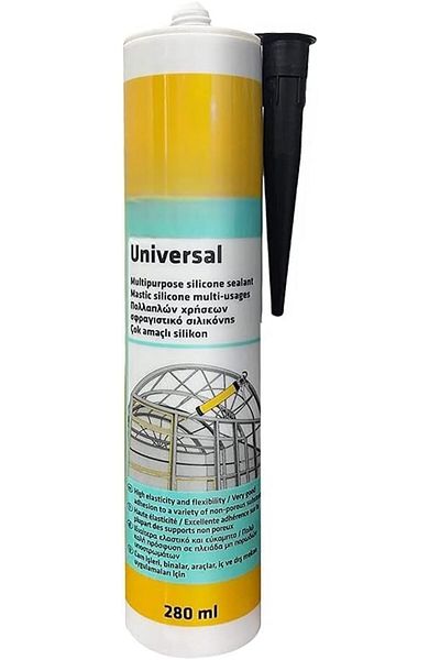 fitto Multi-Purpose Silicone for Glass Surfaces and Weatherproofing, Black, 280ml