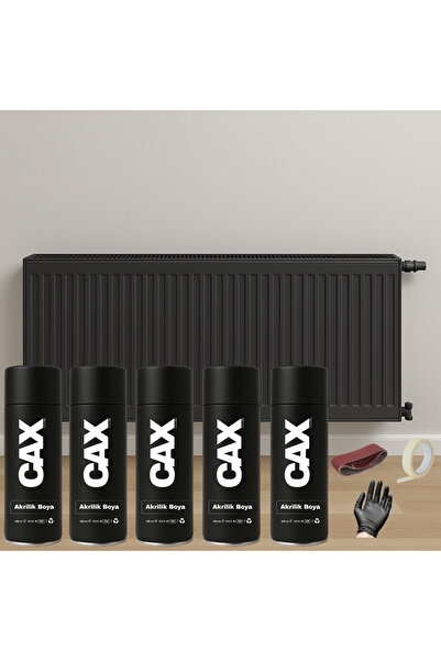 caxcolors 5 ADET ISIYA DAYANIKLI PETEK-KALORİFER-RADYATÖR-KLİMA VERNİKLİ SPREY BOYA SETİ 400 ML