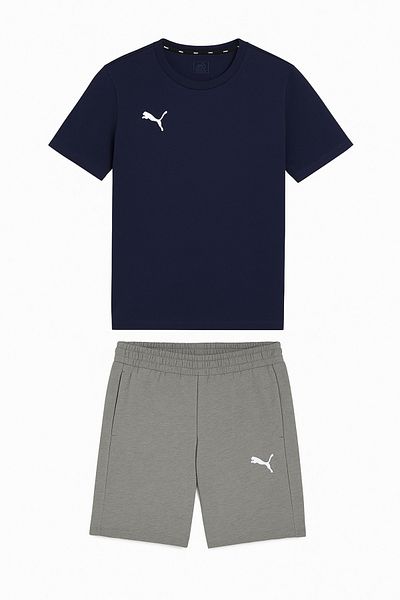 Puma TeamGoal Casual 65860833-65861506 Σετ μπλουζάκι Unisex Αθλητικό Σορτς Σκούρο Μπλε-Γκρι