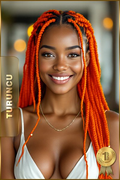 TAM TARZ Fiber Synthetic Hair for African Braid Rasta and Box Braid - Orange