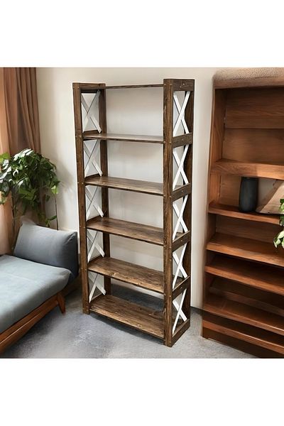 Kreslo Storage cabinet with open shelves - Height: 163 cm, Width: 73 cm, Depth: 27 cm
