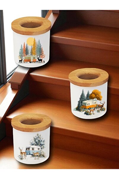 lili hediyelik Εκτυπωμένη θήκη για στυλό επιτραπέζιου υπολογιστή Deer And Car...