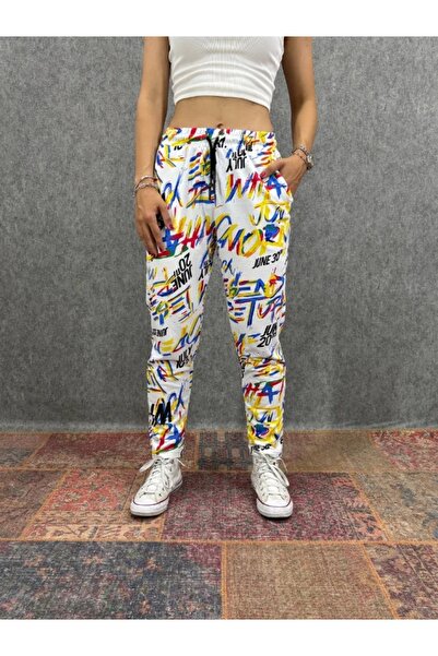 FıttingRoom Patterned Trousers with Elastic Waist