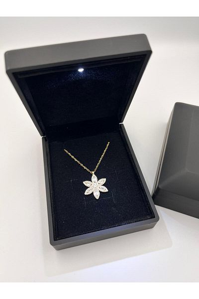 Sepetten Eve Silver Lotus Flower Necklace in Illuminated Box Vip Group