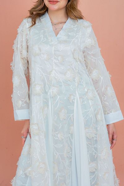 IKKXA Floral Aura Embroidered Jalabiya